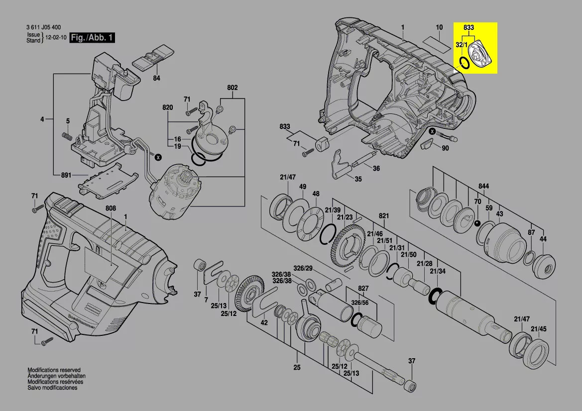Manette réf. 1 617 000 6D1 Bosch